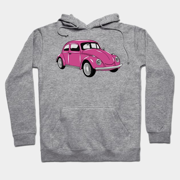 Classic car 1965 cartoon illustration Hoodie by Miss Cartoon